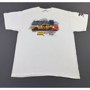 Rare Vintage Y2K Nascar Cheerios Car Racing Clint Bowyer Promo XL White T Shirt